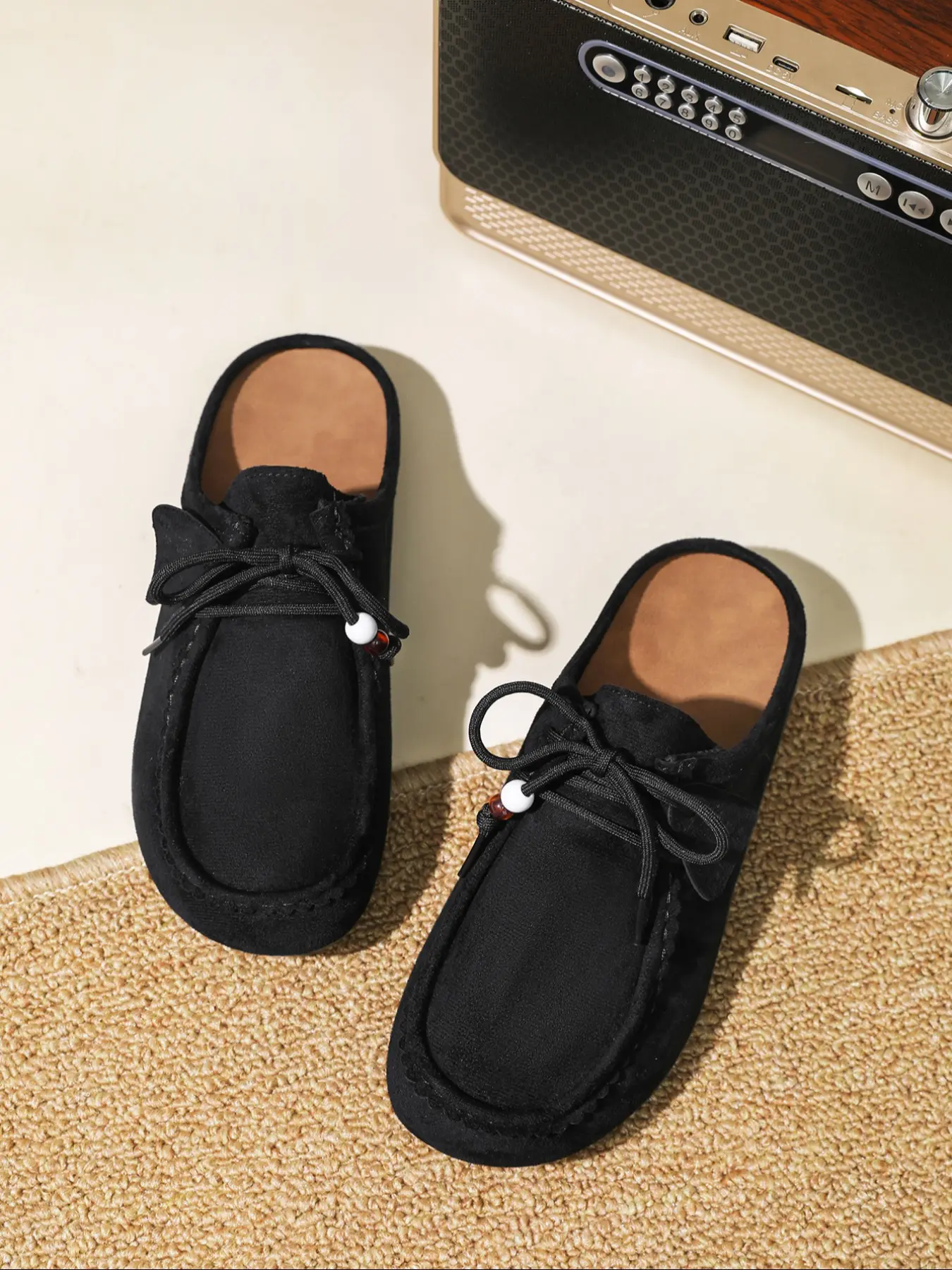 Unisex Fashionable Slip-On Mules, Solid Color Mules, Comfortable Breathable Textile Shoes, Medium Width, Rubber Sole, Casual Outdoor Wear, Walking Shoes, Footwear