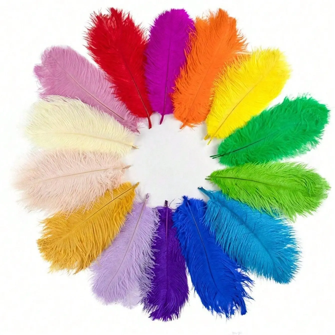 5pcs Pack 20-25cm Colorful Decorative Artificial Ostrich Feathers, Ideal for Crafting & Weddings, Enhance Your DIY Projects & Event Décor, Ornaments, Decoration