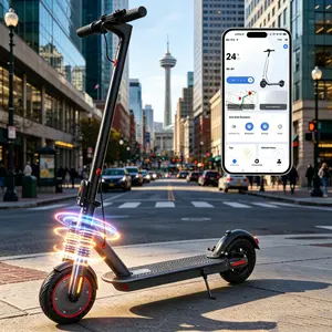 CSmart App Controlled Folding Electric Scooter for Adults & Kids | 8.5"/10"/14" Tires | 16-22 Mph Adjustable Speed | 12-50 Miles Long Range | Dual Braking | Dual Suspension | With Comfort Seat & Storage Bag