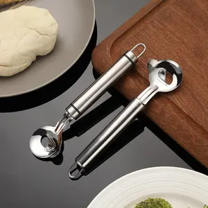 Cactus Peeler Tools, Stainless Steel Cactus Paring Knife and Peeler Spoon Long Handle Slicing Noodle Cutter with Hole for Cactus Kitchen Cooking Noodles