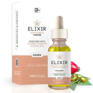 The Lunatic Elixir Face Serum - Hydrating Serum with Olive Oil & Rosehip Oil Acne Soothing Facial Serum Anti Aging Serum 1 oz/30mL