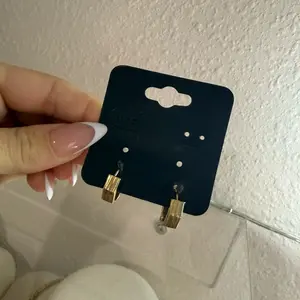 10KT Gold Rectangular Huggie Earrings