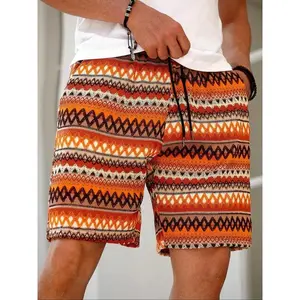 Men’s colorful woven jacquard shorts with a summer casual fit design, perfect for daily and street wear styles GARMENTARY