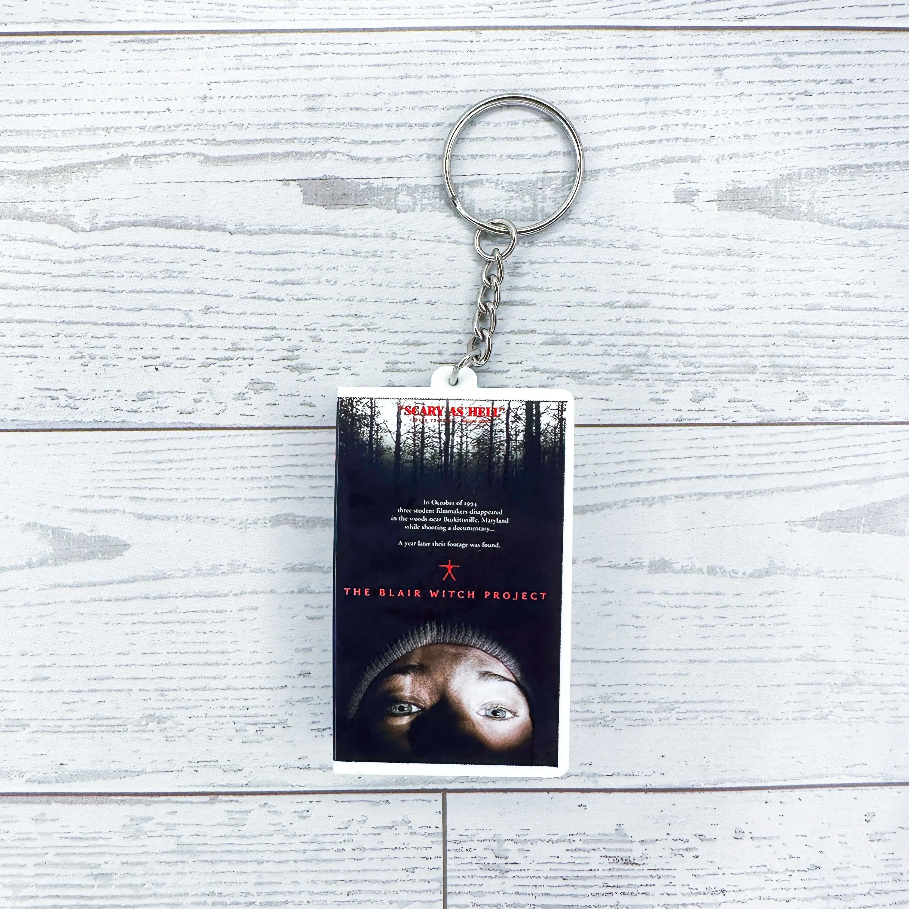 PREMIUM Magnetic Opening VHS Blaire Witch Project MOVIE Inspired Tape Cassette Keychain 3D Printed Fan Art