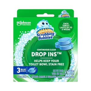 Scrubbing Bubbles Toilet Tablets, Continuous Clean Toilet Drop Ins, Helps Keep Toilet Stain Free and Helps Prevent Limescale Buildup, 3 Count, Pack Of 1
