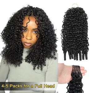 New 2026 Ramiss Burmese Curly Crochet Human Hair Pre-Separated 60g/Pack Time-Saving, 50 Strands/Pack Mircale Knots Hot braids,4-5 Packs for Full Head Protective Styles Light Weight No Tension Reusable Feather Crochet Extension