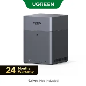 UGREEN NAS DH4300 Plus 4-Bay Desktop NASync, Support Capacity 128TB (Diskless), Remote Access, AI Photo Album, Beginner Friendly, 8GB LPDDR4X RAM, 2.5GbE, 4K HDMI, Network Attached Storage (Diskless)