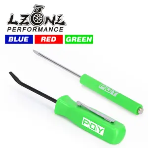 Mini Pocket Clips Screwdriver Strong Magnetic Slotted + Pocket Pry Bar Short Angled Operating Handy Tool 4-Sided Grip