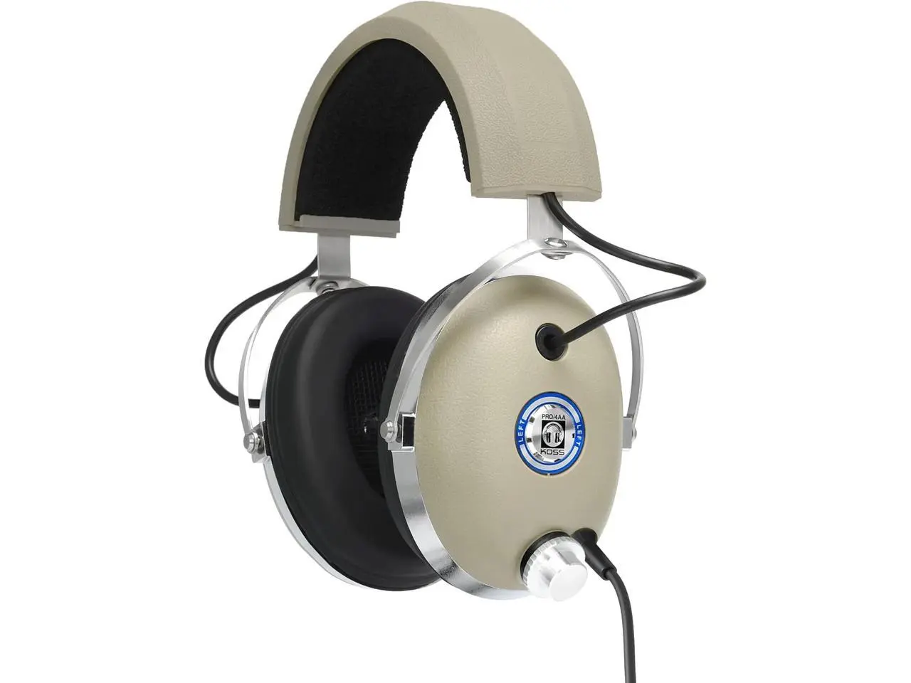 Koss Pro4AA Studio Quality Over-Ear Headphones, Retro Style, Full-Size, Beige Koss Pro4AA Studio Quality Over-Ear Headphones, Retro Style, Full-Size, Beige
