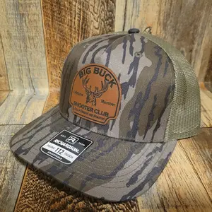 Big Buck Shooter Club Hat - Camouflage Pattern, Adjustable Fit, Dark Gray Color, Classic Design, Features Club Logo