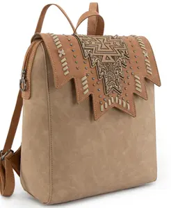MW1354-9110 Montana West Tooled Aztec Backpack