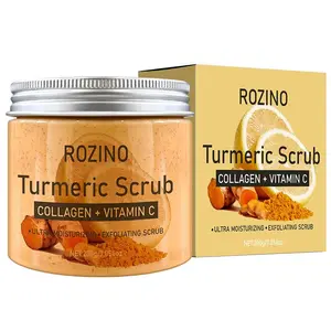 Turmeric Body Scrub, Moisturizing Body Exfoliating Scrub for Daily Use, Deep Cleansing Body Care Products for Women & Girls
