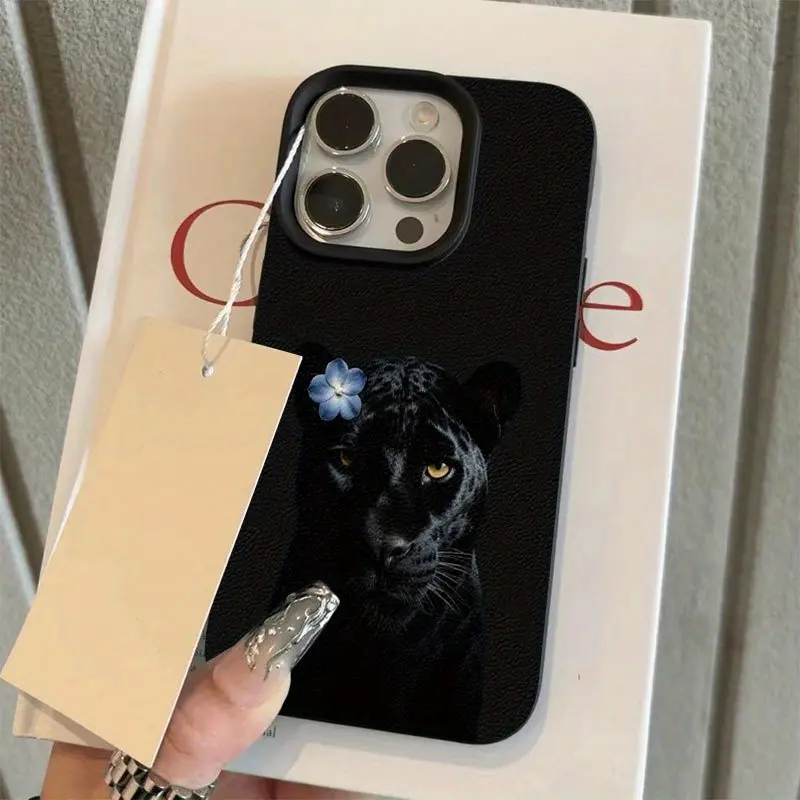 Black Panther Mystery Print Chic TPU Phone Case - Shockproof, High-Aesthetic Protective Accessory for iPhone 16 Pro Max,16 Plus,15 Pro Max,15,14,13 Pro,12,11, Iphone 16 Plus