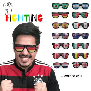 In stock 2026 US, Canada and Mexico World Cup flag sticker sunglasses with small hole stickers, including UV400