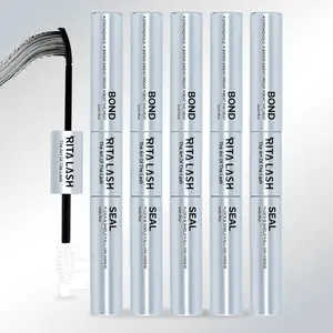 RITALASH Lash Cluster Glue, Lash Bond and Seal for Eyelash Clusters, 10ml Bond and Seal, Waterproof, 2-in-1 Home Use, Strong Hold for 72H (5 PCS)