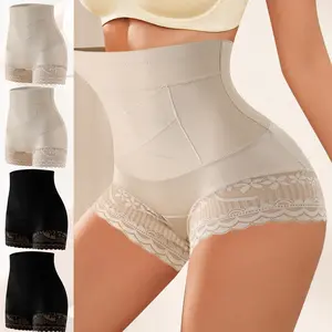 4 Packs Of High-waisted Abdominal Panties Female Postpartum Girdle Waist Shaping Body Buttocks Binding Strong Shaping Small Stomach Magic Weapon High-Waist Tummy Basic Tummy Shapewear Womenswear Compression Comfort