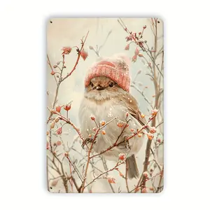 Retro Bird Metal Wall Decor 8x12 Inch Durable Iron Sign for Home Pub Garden Cafe Wall Art