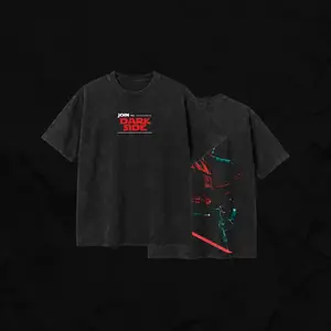 Anakin Sith Lord Join The Dark Side - Battlefront 3 Double Printed Oversize Lightweight Acid Washed Tee TV Show Graphic Top Cotton Gift T-Shirt For Comic Lover, Gift T-Shirt For Movie Lover Men's Regular Fit Floral Print Tee streetwear hoodie white tee