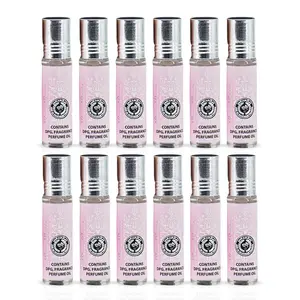 12PCS Rose Paris Roll-On Perfume Oil - CPO 10ML (0.34OZ) by Ard Al Zaafaran | Long Lasting, Miniature Perfume Oil For Men & Women. (Pack Of 12)