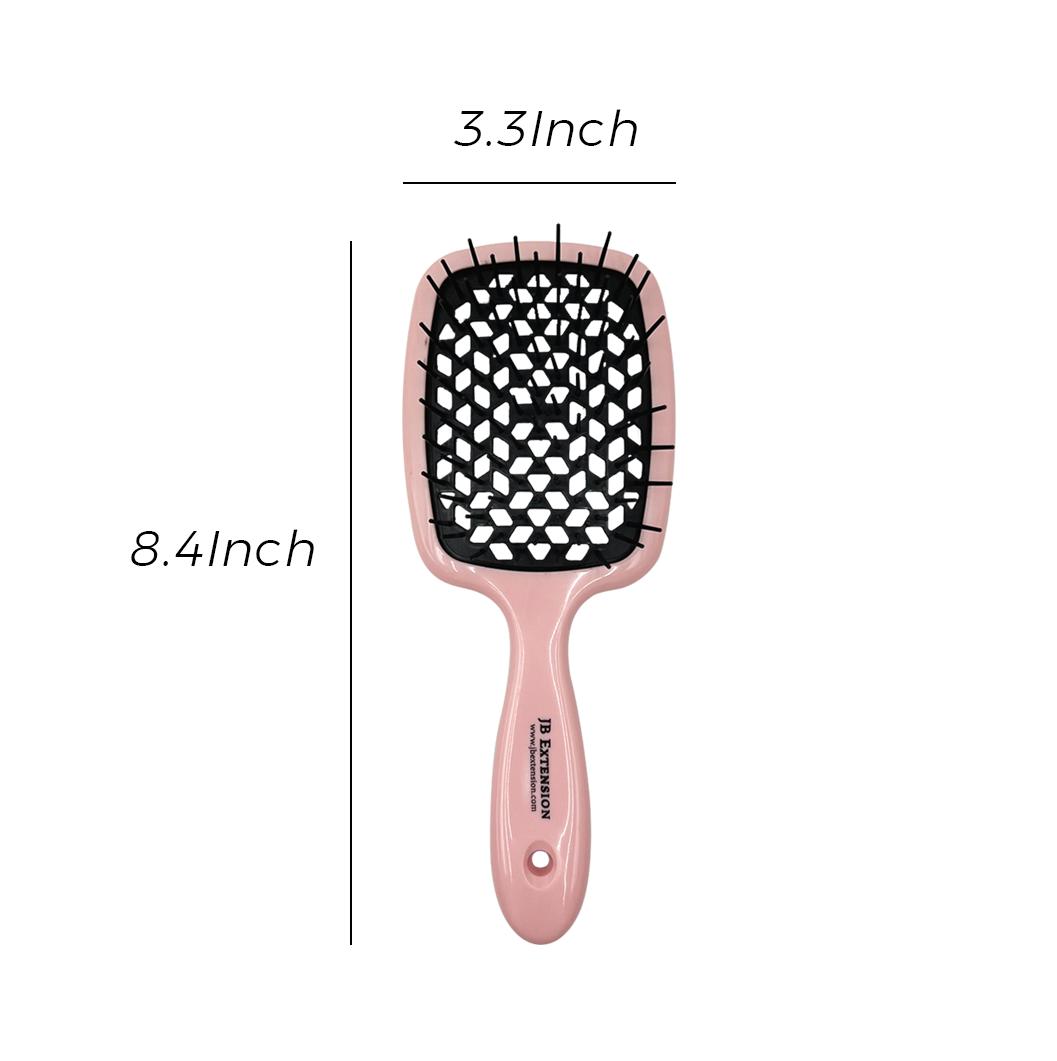 JBextension Detangling Brush for Pain-Free Brushing on All Wet or Dry Hair Types — Durable Anti-Static Bristles, Lightweight Handle, Vented Hair Brush