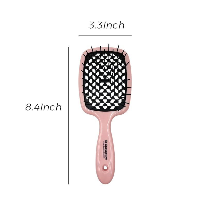JBextension Detangling Brush for Pain-Free Brushing on All Wet or Dry Hair Types — Durable Anti-Static Bristles, Lightweight Handle, Vented Hair Brush
