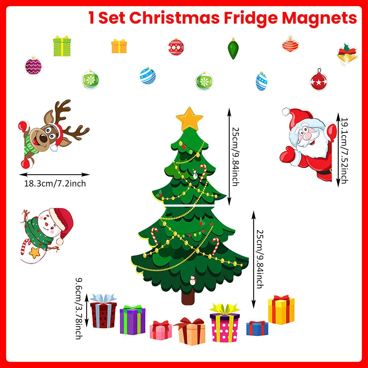1 Set Christmas Refrigerator Magnets