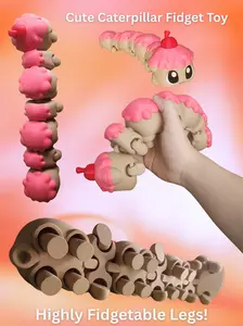 Cute & Large Cupcake Caterpillar Fidget Toy