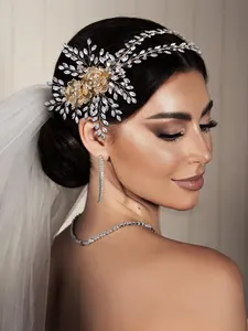 Rhinestone Decorated Headband, Elegant Bridal Headwear for Wedding Bridal Party Formal Occasions, Fashion Hair Accessories for Women, Tiara