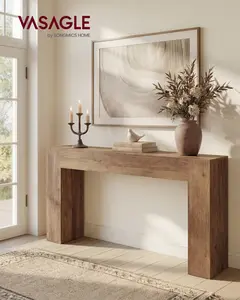 VASAGLE 63-Inch Long Console Table, Thick Tabletop Sofa Table Behind Couch, Farmhouse Entryway Table for Hallway, Living Room, Foyer, Easy Assembly Modern Accent Table