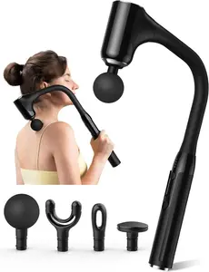 Massage Gun Deep Tissue - Cordless Back Massager for Pain Relief with 12MM Percussion, Adjustable Speed, 4 Replaceable Heads, 1800mAh Battery, Ergonomic Handle, 3-5 Hours Use, Ideal for Daily Use