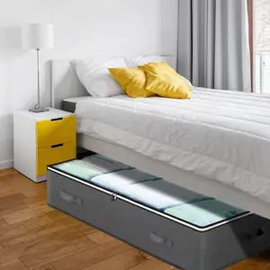 Under Bed Foldable Clothes Storage Bag, 1 Count Large Capacity Clothes & Quilt Storage Bag, Household Storage Organizer for Bedroom, Study, Wardrobe, Bedding Organizer Storage