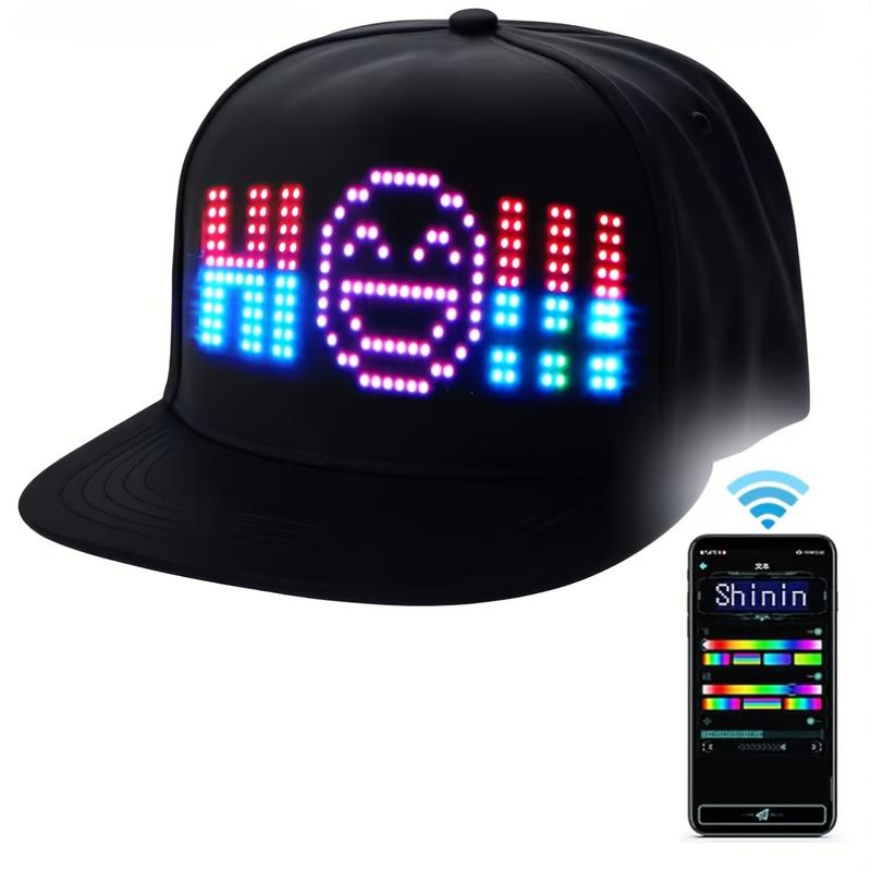 LED Cap with Wireless Control for Messages And Images - Stylish Glowing Baseball Hat Accessories