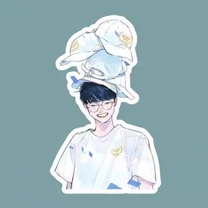 Famous Gamer Faker Streaming Aesthetic Sticker