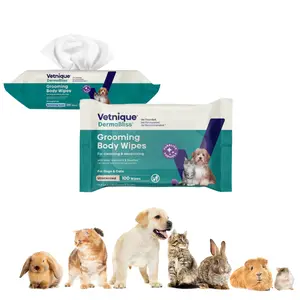 Dermabliss Small Grooming Wipes for Dogs & Cats, 100-Count, Refreshing Scent