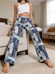 Patchwork Fitted Maxi Cargo Jeans: Womenswear Fashion Edgy Bottoms – Statement Streetwear