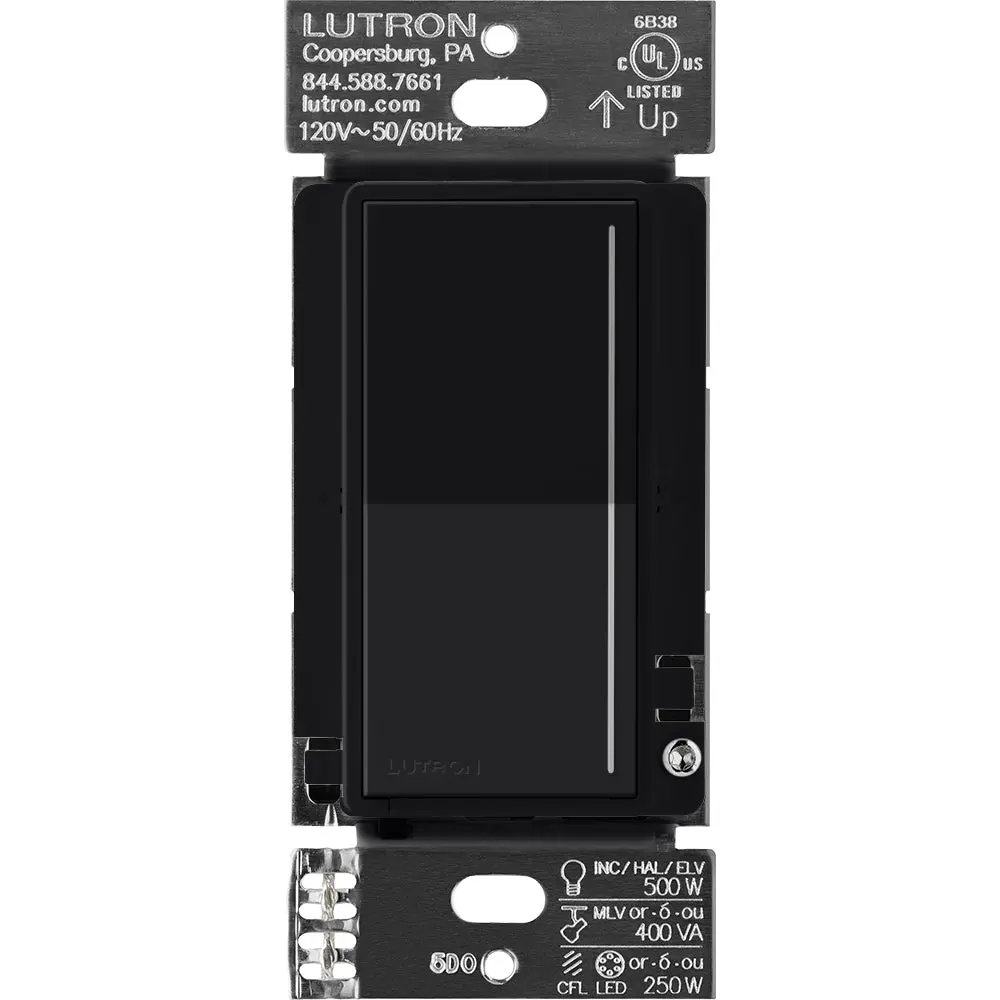 Lutron RadioRA 3 Sunnata RF PRO LED+ Touch Dimmer Switch, 250W, Black, RRST-PRO-N-BL