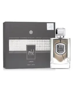 Lattafa Liam Grey Eau de Parfum - 100ml (3.4 oz) Unisex Aromatic Fragrance with Patchouli, Black Tea, Tonka Bean & Fig Notes, Creamy Daily Wear Single Item