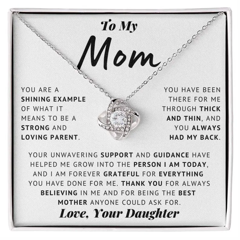 My Mom Forever Grateful | Heartfelt Gift for Mom From Daughter, Custom Necklace for Mama, Perfect Xmas Christmas Bonus, Thoughtful Jewelry for Birthday, Mother's Day, or Special Occasions, Sentimental Keepsake to Show Your Endless Gratitude and Love