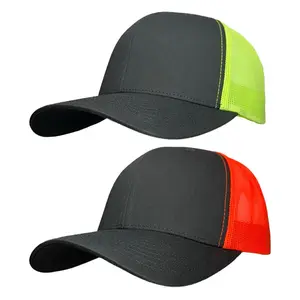 Snapback Trucker Baseball Hats Mesh Back Adjustable Blank Ball Caps for Men Women available in Yellow and/or Orange