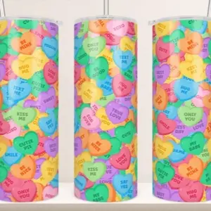 Hearts | 20oz sublimation transfer print out (TRANSFER ONLY, NOT A FINISHED TUMBLER)