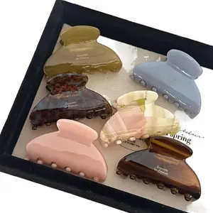 Elegant Acetate Hair Claw Medium Size Sweet Hair Clip Shark Clip Women Hair Accessories Headwear