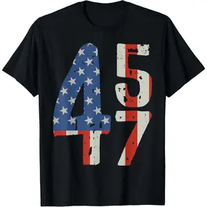 45 47 America Flag Retro T-Shirt Funny 45 47 America Flag Tee Shirt PE38V graphic  tees