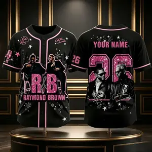 Custom Team Breezy Baseball Jersey, Personalized Name & Number Jersey, R&B Tour Concert Outfit, Hip Hop Fan Baseball Shirt, Vintage Streetwear Apparel, Music Festival Gift