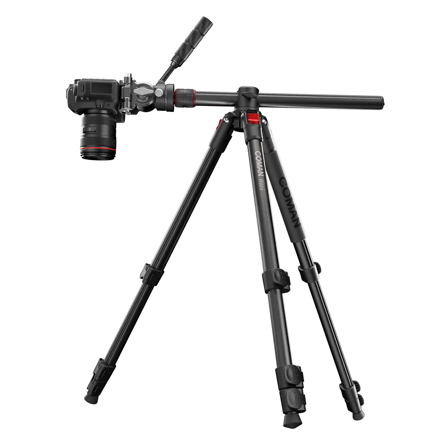COMAN 72" Multi-Angle Overhead Horizontal Tripod & Detachable Monopod, Fluid Head & 360° Ball Head, 33lbs Max Load Capacity, for DSLR Camera & Smartphone, Flat Lay & Product Photography, KX3939Mini A32&V1