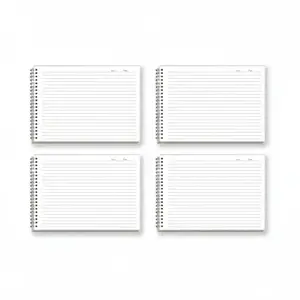 Thick Spiral Notebook Bundle, 2pcs or 4pcs B5 Size, 60 Sheets, 8mm Ruled Cream Paper, Smooth, Firm Binding for Students and Office Use Stationery