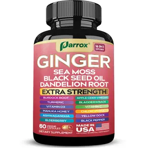 PARROX Ginger Multivitamin Supplement - Overall Wellness and Dietary Support - 16+ Extra Strength Ingredients - 60 Veggie Capsules - Made in USA