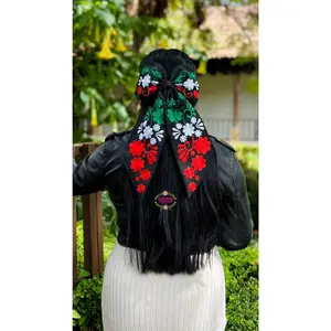 Moño Tri color - Embroidered Long Bow