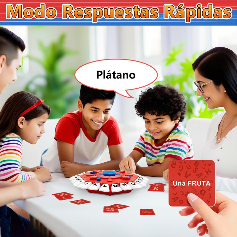 Juego de Mesa en Español con Pantalla Digital y 2 Modos de Juego, 35 Tarjetas Doble Cara, Ideal para Fiestas y Aprendizaje Interactivo, Juegos de Mesa para Niños y Adultos