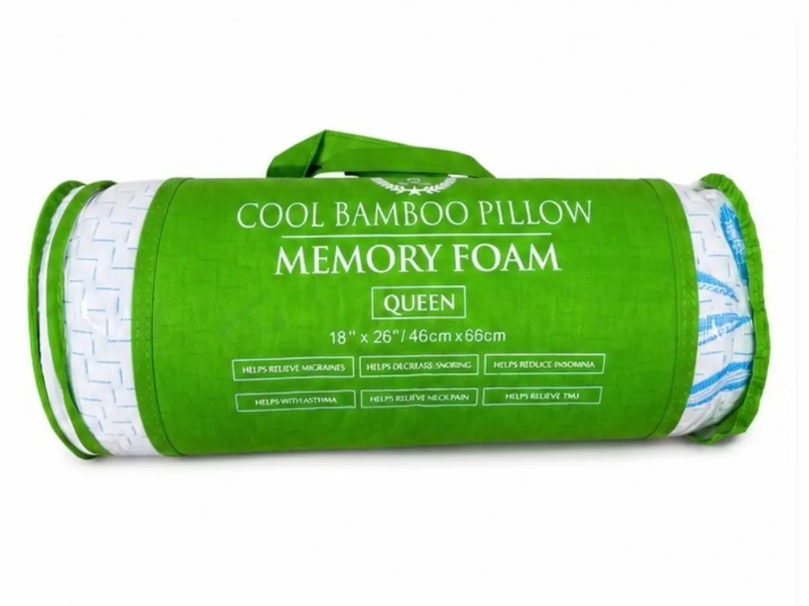 ORGANIC BAMBOO QUEEN COOLING MEMORY FOAM PILLOW