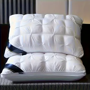 2-Pack Hotel Quality Pillows, Deep Sleep Neck Support, High-Density Soft All-Season Pillow, Polyester Fiber Fill, Long-Lasting